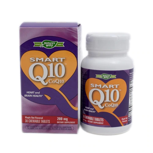 Nature's Way Smart Q10 CoQ10 Maple Nut 200mg - 30 Comprimidos Mastigáveis