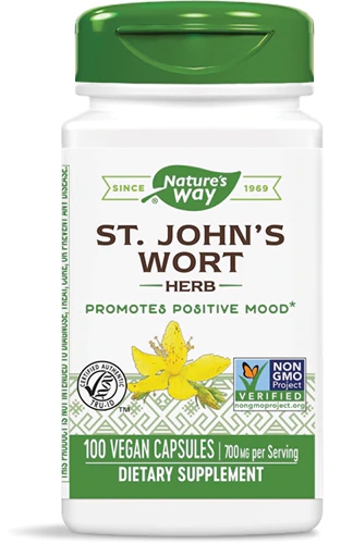 Erva de São João Nature's Way 700mg - 100 Cápsulas Veganas - Bem-Estar Mental