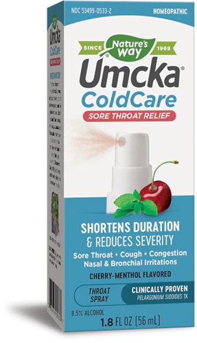 Nature's Way Umcka Cold Care Pastilhas para Garganta Cherry-Menthol 53ml