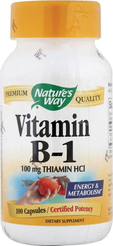 Nature's Way Vitamina B1 (Tiamina) - 100mg - 100 Cápsulas