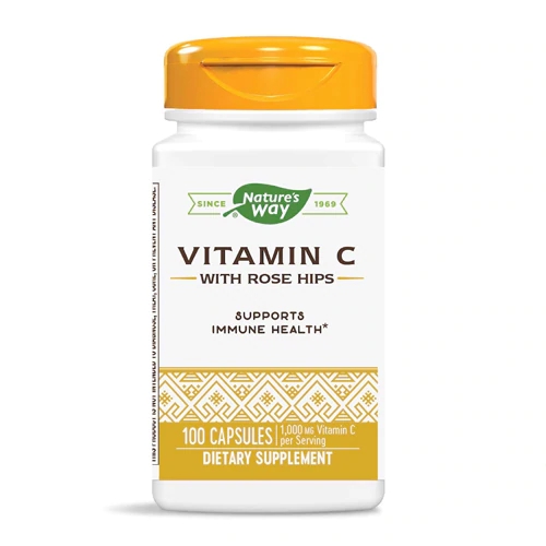Nature's Way Vitamina C com Rosa Mosqueta - 1000mg, 100 Cápsulas