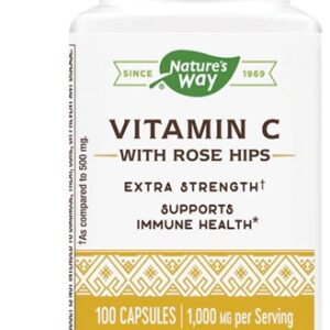 Vitamina C 1000mg com Rose Hips - Nature's Way 100 Cápsulas