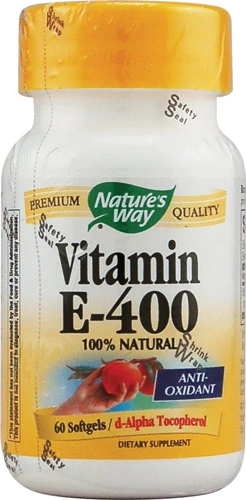 Nature's Way Vitamina E-400 IU - 60 Cápsulas Gelatinosas
