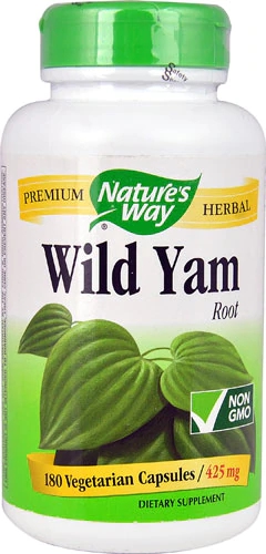 Nature's Way Wild Yam Root 425 mg - 180 Cápsulas Vegetarianas - Suporte Natural