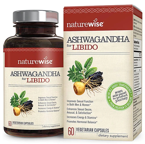 Naturewise Ashwagandha KSM-66® Libido - 60 Cápsulas Vegetarianas