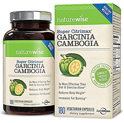 Naturewise Super Citrimax Garcinia Cambogia 180 Cápsulas Vegetarianas - Controle de Peso e Bem-Estar