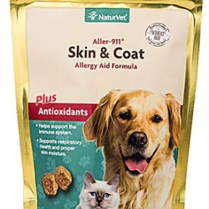 NaturVet Aller-911 Suplemento Mastigável para Cães e Gatos - 90 Unidades
