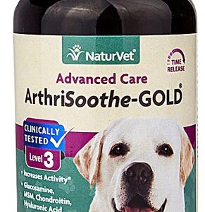 NaturVet ArthriSoothe-Gold® Nível 3 para Cães - 40 Comprimidos Mastigáveis - Saúde Articular Avançada