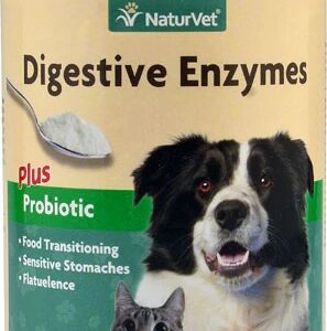 NaturVet Enzimas Digestivas com Probiótico para Cães e Gatos - 453g