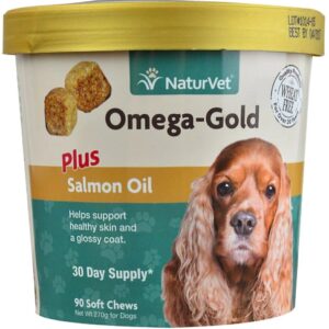 Comprar naturvet omega-gold plus salmon oil for dogs -- 90 soft chews preço no brasil dog dog skin & coat pet health suplementos em oferta supplements suplemento importado loja 17 online promoção -