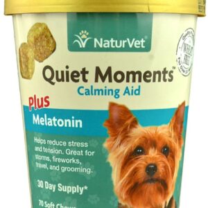 Comprar naturvet quiet moments™ plus melatonin -- 70 soft chews preço no brasil dog dog calming aids pet health suplementos em oferta travel & outdoors suplemento importado loja 5 online promoção -