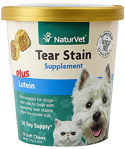NaturVet Tear Stain plus Lutein -- 70 Soft Chews