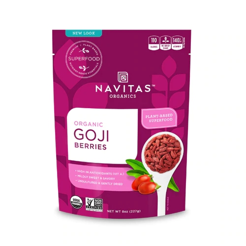 Goji Berries Navitas Organics 227g - Superalimento Rico em Antioxidantes