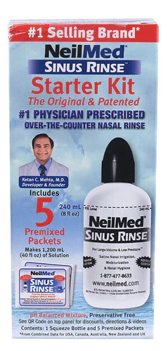 NeilMed Sinus Rinse Kit Completo para Limpeza Nasal - 1 Kit