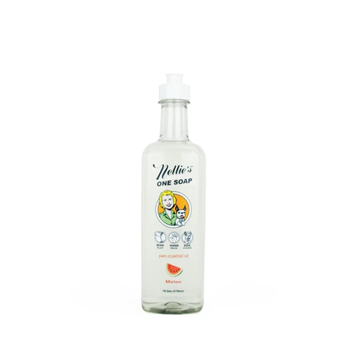 Nellie's One Soap Líquido Melão 547ml: Multiuso para Louças, Mãos e Patas