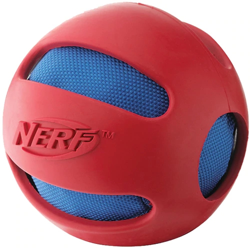 Bola Divertida Mordedora Nerf para Cães - 1 Unidade (Aprox. 150g)
