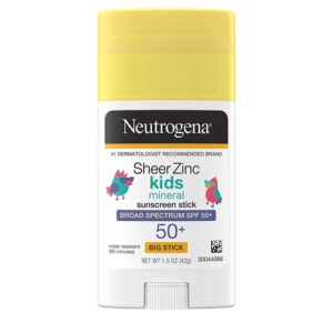 Protetor Solar Infantil Neutrogena Sheer Zinc Stick SPF 50 - 42.5g - Proteção Mineral Suave