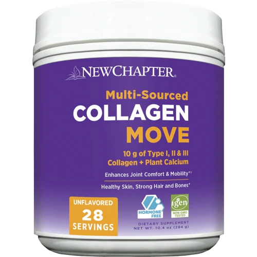 Colágeno New Chapter Move Sabor Neutro - 28 Porções para Articulações e Bem-Estar