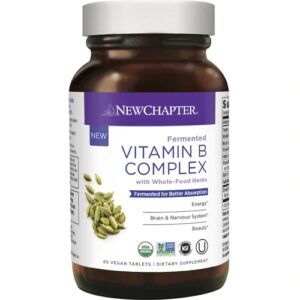 New Chapter Complexo B Fermentado Vegano - 60 Comprimidos | Energia e Bem-Estar