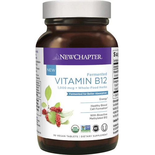 New Chapter Vitamina B12 Fermentada Vegana 30 Comprimidos
