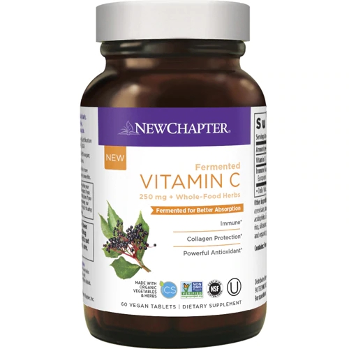 Vitamina C Fermentada New Chapter 60 Comprimidos Veganos - Imunidade e Bem-Estar