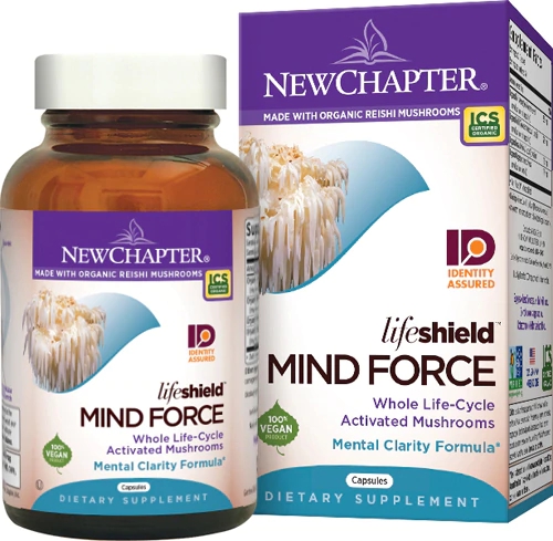 New Chapter Lifeshield Mind Force 60 Cápsulas Vcaps Melhora Cognitiva