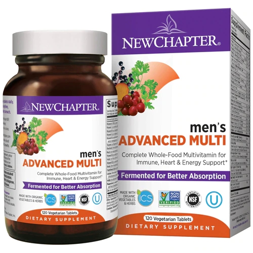 New Chapter Men's Advanced Multi - Multivitamínico Vegano 120 Comprimidos