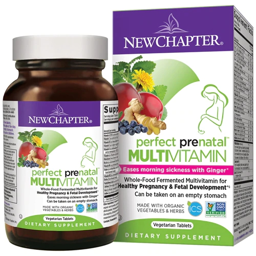 New Chapter Perfect Prenatal Multivitamínico Vegetariano 96 Comprimidos - Saúde Completa