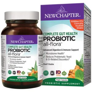 New Chapter Probiotic All-Flora™ - 30 Cápsulas Veganas para Saúde Digestiva