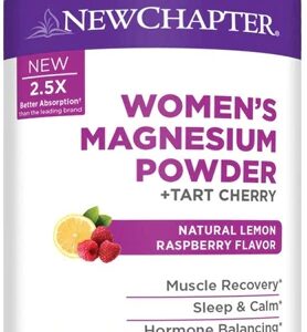 New Chapter Women's Magnesium Powder Plus Tart Cherry Natural Lemon Raspberry -- 70 Servings
