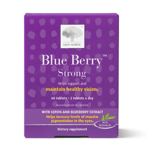 New Nordic Blue Berry Strong Eyebright 60 Tablets - Suporte para Visão