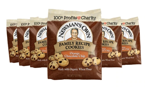 Bolacha Laranja com Gotas de Chocolate Newman's Own Family Recipe 198g - Pack com 6 Unidades