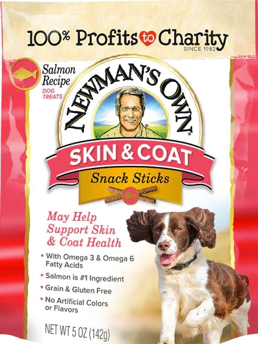 Petiscos Newman's Own Skin & Coat Salmão para Cães - 142g