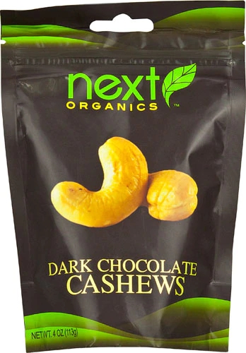 Next Organics Chocolate Amargo com Castanha de Caju - Snacks Saudáveis 113g