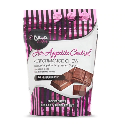 NLA For Her Controle de Apetite Performance Chew - Chocolate Rico 30 Pastilhas Mastigáveis