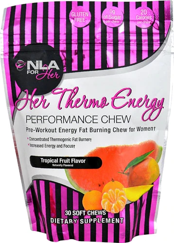 NLA For Her Thermo Energy Performance Chew Sabor Frutas Tropicais - 30 Pastilhas Mastigáveis
