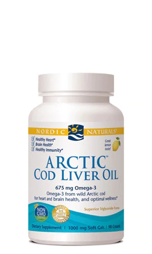 Nordic Naturals Óleo de Fígado de Bacalhau Arctic 1000mg - 90 Cápsulas Gelatinosas