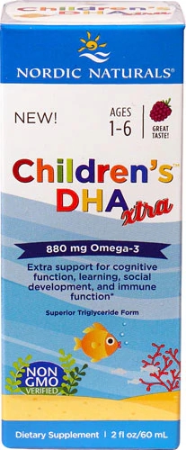 Nordic Naturals Children's DHA Xtra Berry Punch 2 fl oz - Ômega 3 para Crianças 1-6 Anos