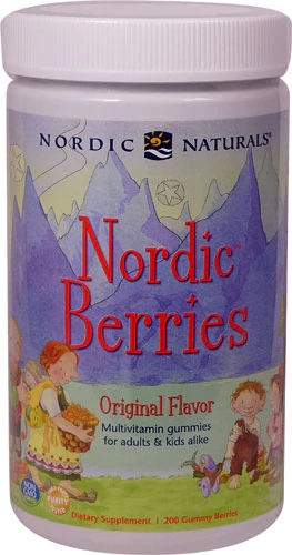Nordic Naturals Nordic Berries Multivitamínico Gomas Adultos e Crianças Sabor Frutas Vermelhas - 200 Gomas