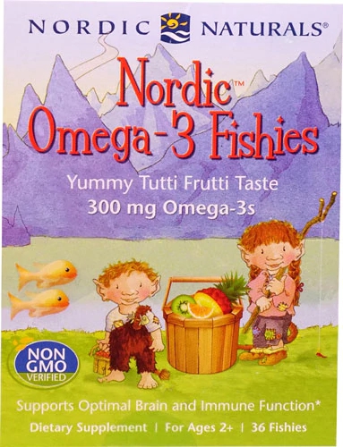 Nordic Naturals Fishies Gomas de Ômega-3 Tutti Frutti - 36 Gomas