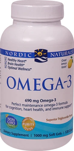 Nordic Naturals Ômega-3 Limão 690mg - 120 Cápsulas Gelatinosas