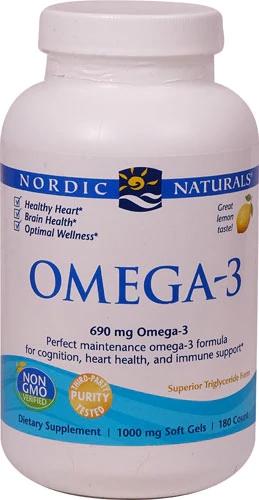 Nordic Naturals Ômega-3 Limão 690mg - 180 Cápsulas Gelatinosas