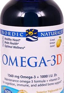 Nordic Naturals Ômega-3D Limão 237ml - Saúde Imunológica e Cardiovascular