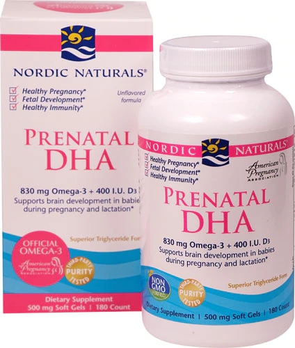Nordic Naturals Prenatal DHA 180 Softgels - Ômega 3 para Gestantes
