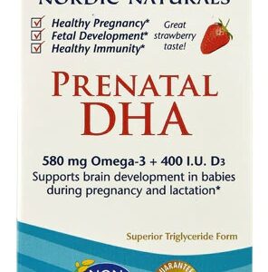 Nordic Naturals Prenatal DHA Morango 500mg - 90 Cápsulas Gelatinosas