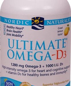 Nordic Naturals Ultimate Omega-D3 Limão - 1000mg - 120 Cápsulas Gelatinosas