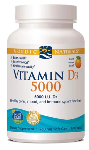 Nordic Naturals Vitamin D3 5000 Orange -- 250 mg - 120 Softgels