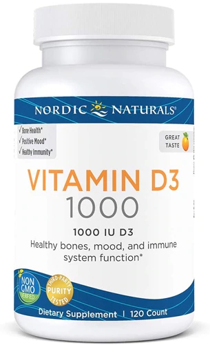 Nordic Naturals Vitamina D3 Laranja 1000 UI - 120 Cápsulas Gelatinosas