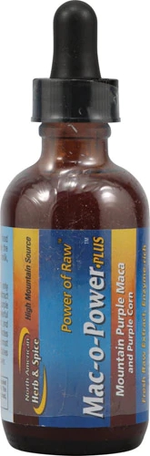 North American Herb & Spice Mac-o-Power Plus 59ml: Extrato de Maca Púrpura e Milho Roxo para Vitalidade