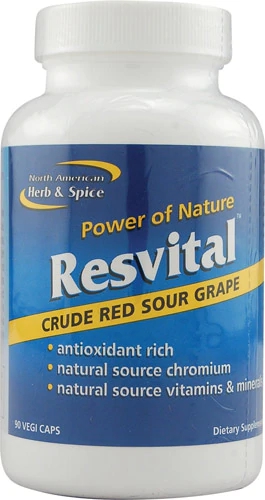 North American Herb & Spice Resvital™ Uva Roxa Azeda Crua - 90 Cápsulas Vegetarianas